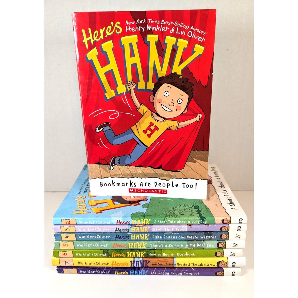 HERE IS HANK Early Chapter Books Series by Henry Winkler vol.1-8 PB SIGNED